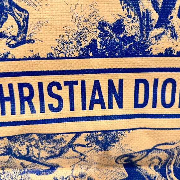 Christian Dior STRAW DiorRiviera tote blue NEW - Picture 12 of 15